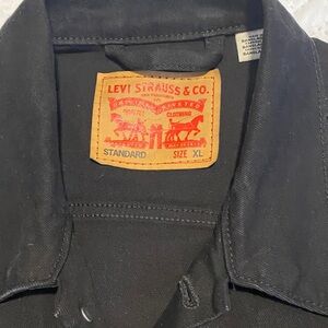 Levi's Black Denim Jacket with Red Label